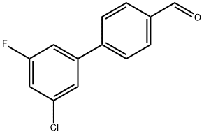 4-(3-クロロ-5-フルオロフェニル)ベンズアルデヒド 化学構造式