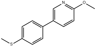 2-甲氧基-5-[4-(甲基硫烷基)苯基]吡啶 结构式