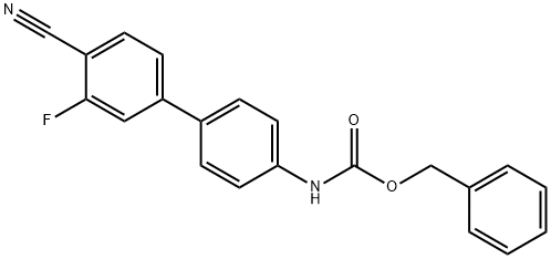 Benzyl N-[4-(4-cyano-3-fluorophenyl)phenyl]carbaMate,1381944-75-7,结构式