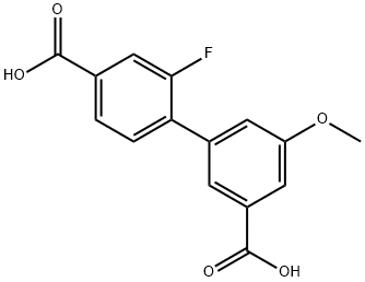 2-Fluoro-5'-Methoxybiphenyl-3',4-dicarboxylic acid Structure