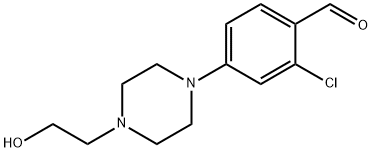 2-Chloro-4-[4-(2-hydroxyethyl)piperazino]benzaldehyde, 1381944-80-4, 结构式