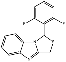 1-(2',6'-difluorophenyl)-1H,3H-thiazolo(3,4-a)benzimidazole 化学構造式
