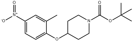 1N-BOC4-(2-甲基-4-硝基苯氧基)哌啶,138227-68-6,结构式