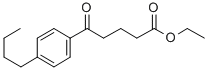 5-(4-N-ブチルフェニル)-5-オキソ吉草酸エチル 化学構造式