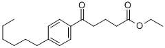 5-(4-ヘキシルフェニル)-5-オキソ吉草酸エチル 化学構造式