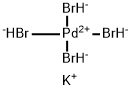 テトラブロモパラジウム(II)酸カリウム 化学構造式