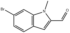 6-溴-1-甲基-1H-吲哚-2-甲醛 结构式