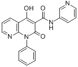 1,2-Dihydro-4-hydroxy-2-oxo-1-phenyl-N-3-pyridinyl-1,8-naphthyridine-3 -carboxamide Structure