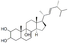 ergosta-7,22-diene-2,3,9-triol Structure