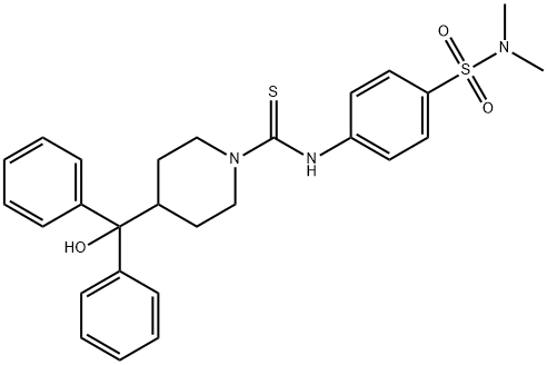 N-[4-[(DiMethylaMino)sulfonyl]phenyl]-4-(hydroxydiphenylMethyl)-1-piperidinecarbothioaMide Struktur