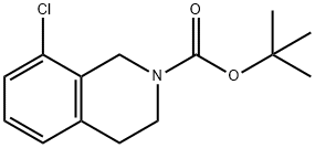 TERT-BUTYL 8-CHLORO-3,4-DIHYDROISOQUINOLINE-2(1H)-CARBOXYLATE 结构式