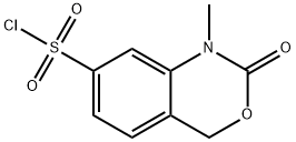 1-Methyl-2-oxo-1,4-dihydro-2H-benzo-[d][1,3]oxazine-7-sulfonyl chloride Structure