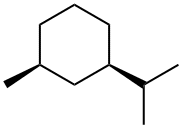 [1S,3R,(+)]-1-メチル-3-イソプロピルシクロヘキサン 化学構造式