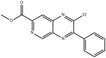 methyl 2-chloro-3-phenylpyrido[3,4-b]pyrazine-7-carboxylate Struktur
