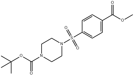METHYL 4-((4-(TERT-BUTOXYCARBONYL)PIPERAZINYL)SULFONYL)BENZOATE Struktur