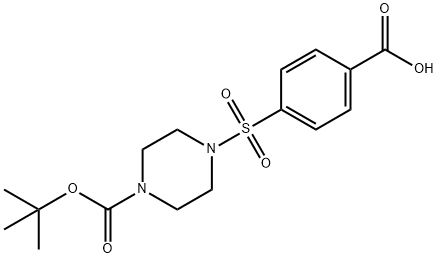 4-((4-(TERT-BUTOXYCARBONYL)PIPERAZINYL)SULFONYL)BENZOIC ACID Struktur