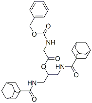 1,3-bis(adamantane-1-carbonylamino)propan-2-yl 2-phenylmethoxycarbonyl aminoacetate 结构式