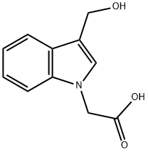 (3-HYDROXYMETHYL-INDOL-1-YL)-ACETIC ACID 化学構造式