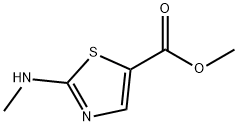 Methyl 2-(methylamino)-1,3-thiazole-5-carboxylate 化学構造式