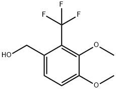 (3,4-Dimethoxy-2-(trifluoromethyl)phenyl)methanol 化学構造式