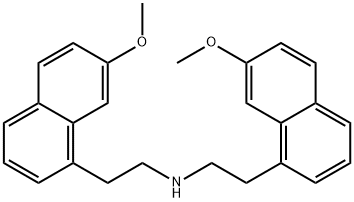 7-甲氧基-N-[2-(7-甲氧基-1-萘基)乙基]-1-萘乙胺,1385018-57-4,结构式