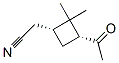 Cyclobutaneacetonitrile, 3-acetyl-2,2-dimethyl-, (1R-cis)- (9CI) Structure