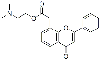 flavone-8-acetic acid dimethylaminoethyl ester Struktur