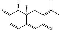 (1R,8aR)-1,7,8,8a-テトラヒドロ-1,8a-ジメチル-7-(1-メチルエチリデン)-2,6-ナフタレンジオン 化学構造式