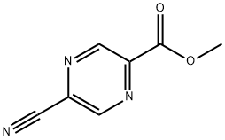 Pyrazinecarboxylic acid, 5-cyano-, methyl ester (9CI) Structure
