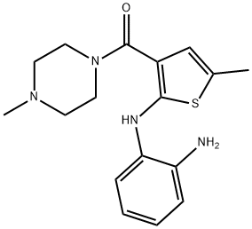 1-[[2-[(2-AMinophenyl)aMino]-5-Methyl-3-thienyl]carbonyl]-4-Methyl-piperazine 化学構造式
