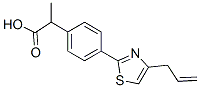 α-Methyl-4-[4-(2-propenyl)-2-thiazolyl]benzeneacetic acid 结构式