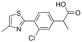 3-Chloro-α-methyl-4-(4-methyl-2-thiazolyl)benzeneacetic acid Structure