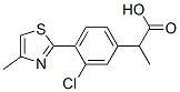 3-Chloro-α-methyl-4-(4-methyl-2-thiazolyl)benzeneacetic acid,138568-78-2,结构式