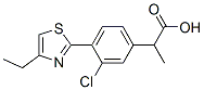 3-Chloro-α-methyl-4-(4-ethyl-2-thiazolyl)benzeneacetic acid Structure