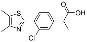 3-Chloro-α-methyl-4-(4,5-dimethyl-2-thiazolyl)benzeneacetic acid Structure