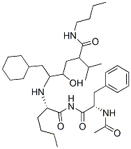 N-acetylphenylalanyl-N-(4-((butylamino)carbonyl)-1-(cyclohexylmethyl)-2-hydroxy-5-methylhexyl)norleucinamide,138571-29-6,结构式