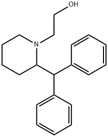 2-(ジフェニルメチル)-1-ピペリジンエタノール 化学構造式