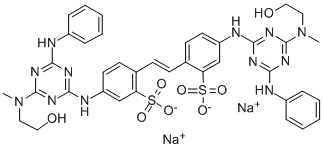 disodium 4,4'-bis[[6-anilino-4-[(2-hydroxyethyl)methylamino]-1,3,5-triazin-2-yl]amino]stilbene-2,2'-disulphonate|荧光增白剂5BM