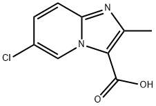 6-氯-2-甲基-咪唑并[1,2-A]吡啶-3-羧酸, 138642-96-3, 结构式