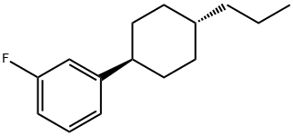1-フルオロ-3-(TRANS-4-プロピルシクロヘキシル)ベンゼン 化学構造式