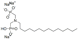 trisodium hydrogen [(tetradecylimino)bis(methylene)]diphosphonate Structure