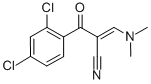 2-[(DIMETHYLAMINO)METHYLENE]-3-OXO-3-(2,4-DICHLOROPHENYL)PROPANENITRILE 化学構造式