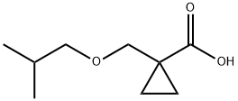 1-イソブトキシメチルシクロプロパンカルボン酸 化学構造式