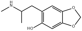 (+-)-6-HYDROXY-3,4-METHYLENEDIOXY-*METHA MPHETAMINE 化学構造式