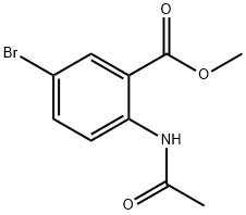 2-アセトアミド-5-ブロモ安息香酸メチル 化学構造式