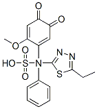 4(N-(5-ethyl-1-thia-3,4-diazol-2-yl)sulfophenylamino)-5-methoxy-1,2-benzoquinone Structure