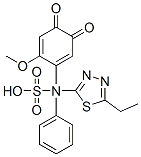 4(N-(5-ethyl-1-thia-3,4-diazol-2-yl)sulfophenylamino)-5-methoxy-1,2-benzoquinone 结构式