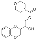 4-モルホリンカルボン酸2-(1,4-ベンゾジオキサン-2-イル)-2-ヒドロキシエチル 化学構造式