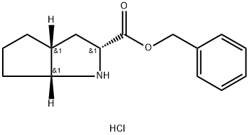 (R,R,R)-2-アザビシクロ[3.3.0]オクタン-3-カルボン酸ベンジルエステル塩酸塩 化学構造式