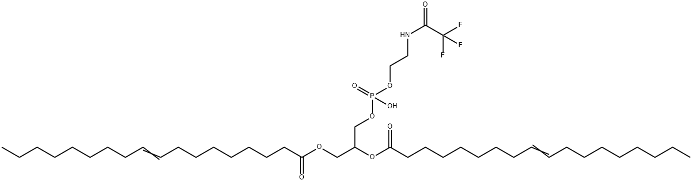 2,3-bis[[(E)-octadec-9-enoyl]oxy]propoxy-[2-[(2,2,2-trifluoroacetyl)am ino]ethoxy]phosphinic acid,138898-69-8,结构式